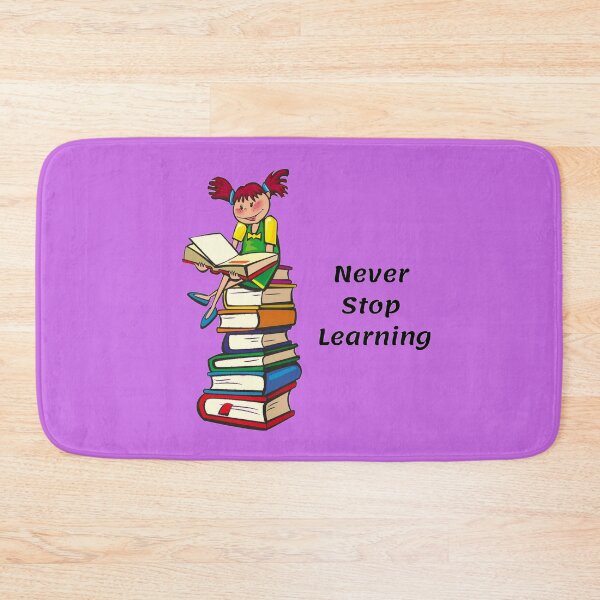 Item preview, Cute Cartoon Style Quote Never Stop Learning designed and sold by iziskosmos.