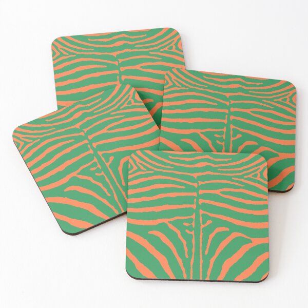 Aperçu de l'œuvre Zebra Wild Animal Print 276 Green and Orange créée et vendue par tonymagnerart.