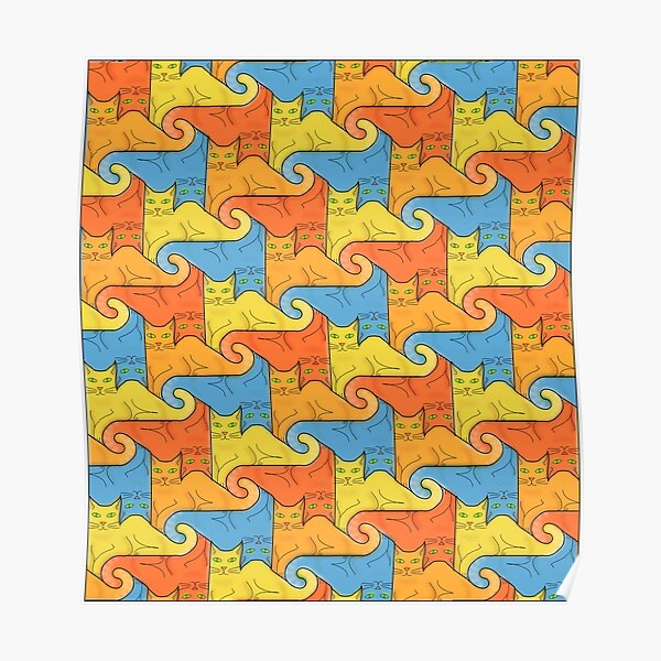 Cat Tessellation Poster