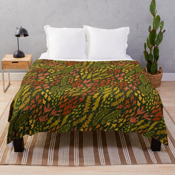 Item preview, Fall Leaves - green background designed and sold by Rachel Quinlan.