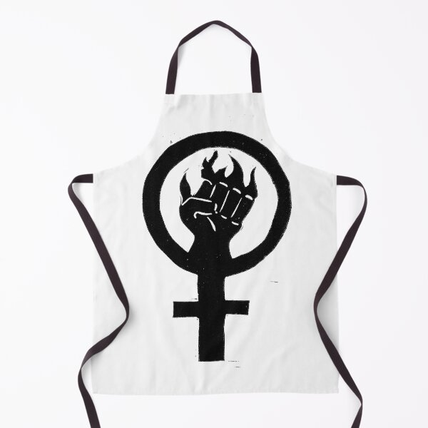 Item preview, Block Printed Flaming Feminist Fist designed and sold by izzycreates.