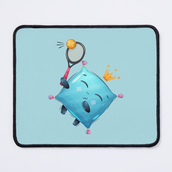 Item preview, Badminton Pillow, Cute Cartoon Child Drawing, Calm Colorful Illustration Art designed and sold by TinyBeezle.