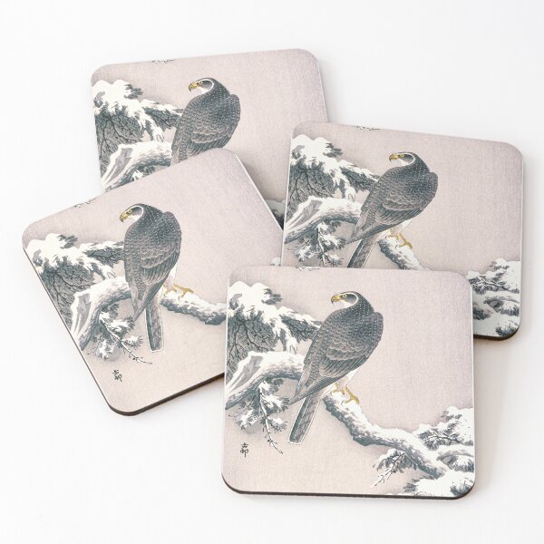 Item preview, Goshawk on Snow-covered Pine Bough designed and sold by NickLivin.