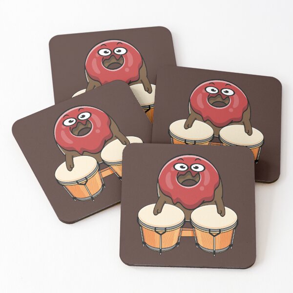 Item preview, Donut playing timpani drums designed and sold by Donutlovers.
