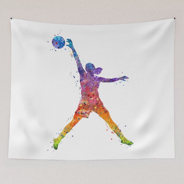 Item preview, Girl Basketball Player Air Jordan Pose Watercolor Sport Gift designed and sold by LotusGifts.