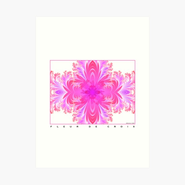 Fleur de Croix Fuchsia Art Print