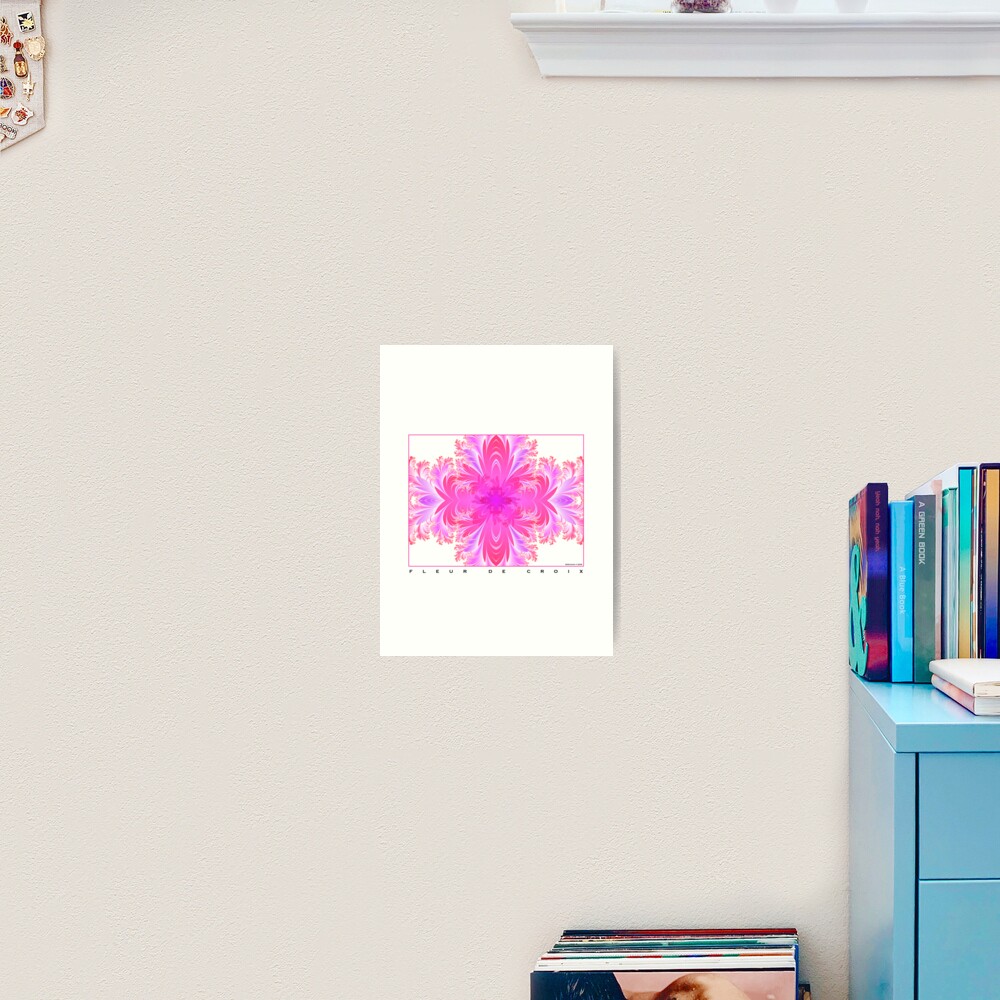 Fleur de Croix Fuchsia Art Print