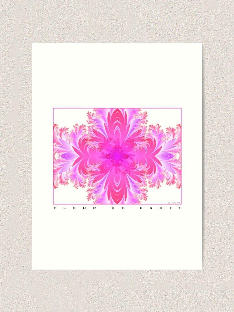 Alternate view of Fleur de Croix Fuchsia Art Print