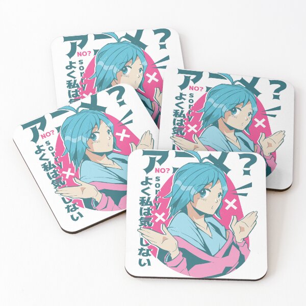 Item preview, Blue Haired Anime Girl Japanese Aesthetic Classic designed and sold by AsTrooArts.