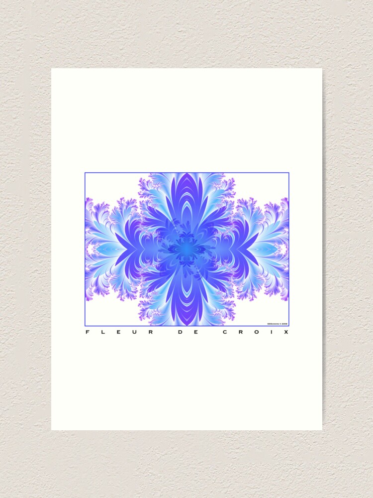 Alternate view of Fleur de Croix Violet Art Print
