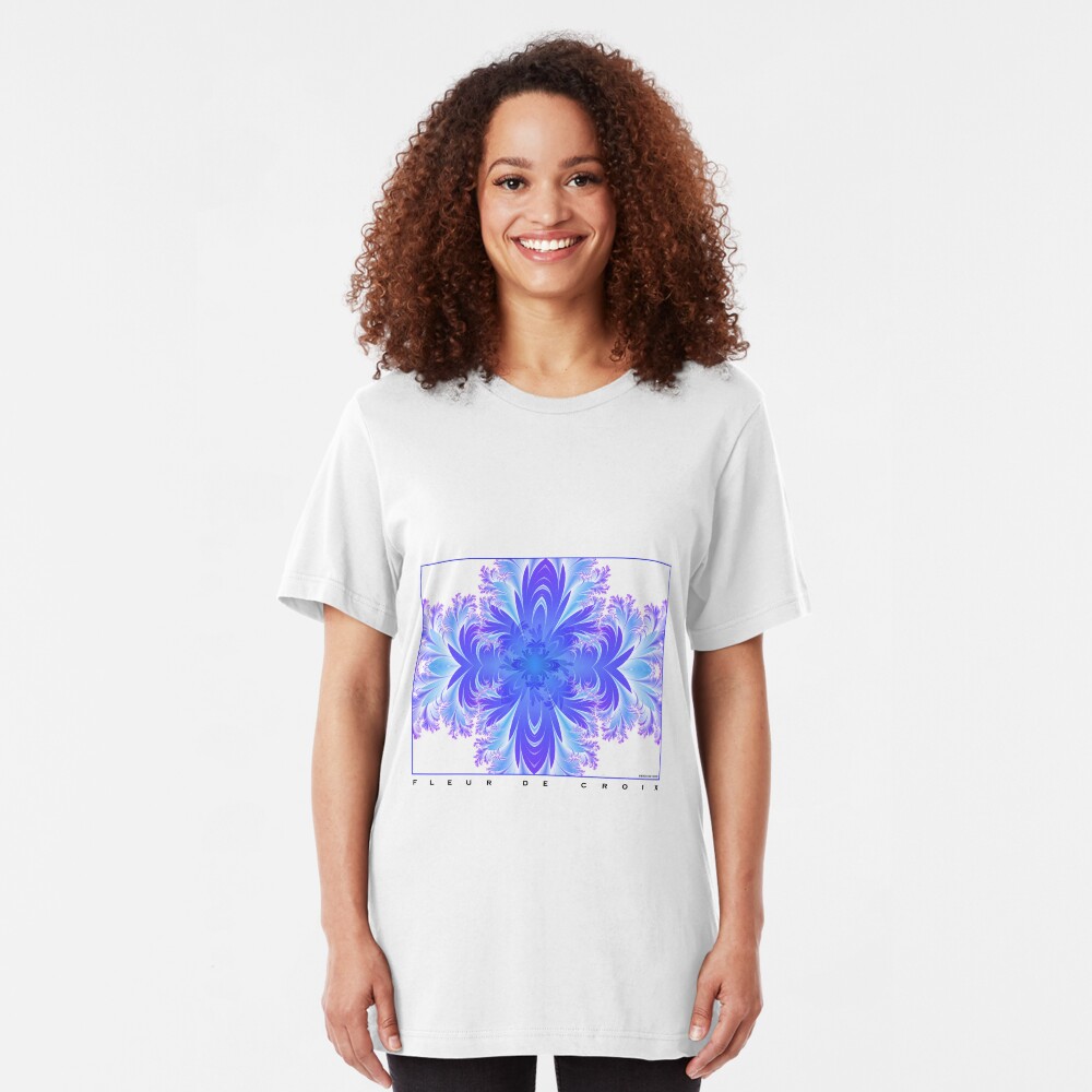 Fleur de Croix Violet Slim Fit T-Shirt