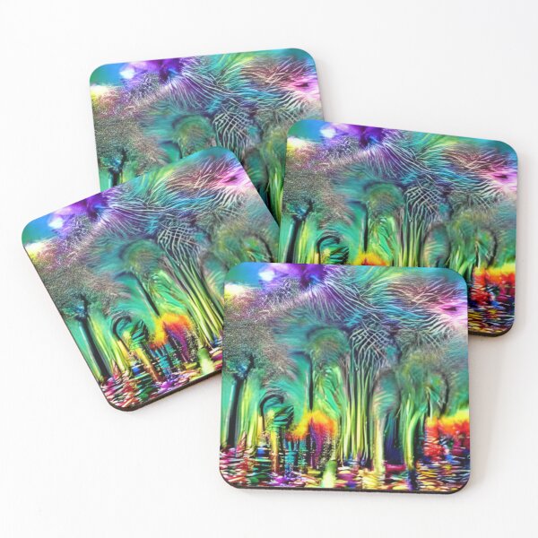 Item preview, psychedelic forest colorful trippy original art surreal designed and sold by Surrealarts727.
