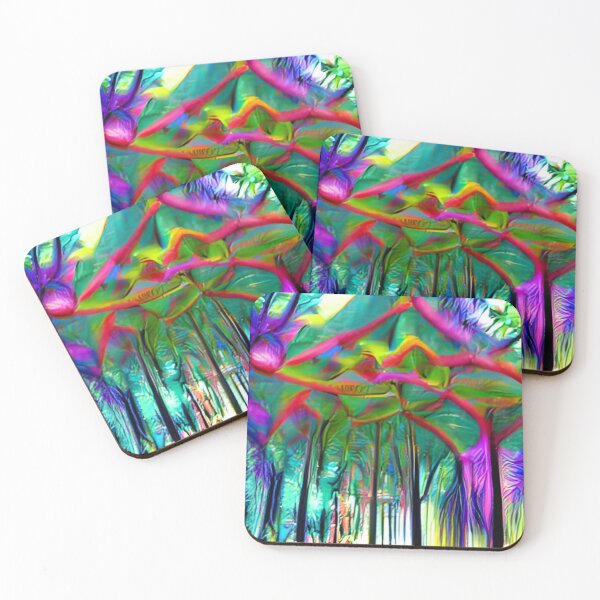 Item preview, psychedelic forest colorful trippy original art surreal designed and sold by Surrealarts727.