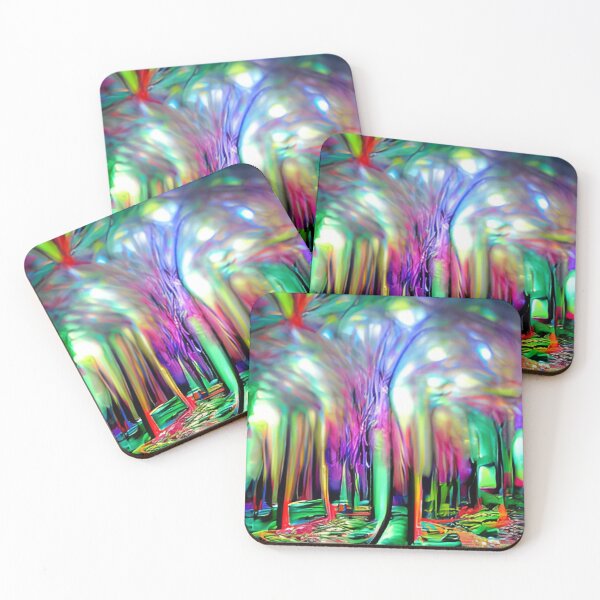 Item preview, psychedelic forest colorful trippy original art surreal designed and sold by Surrealarts727.