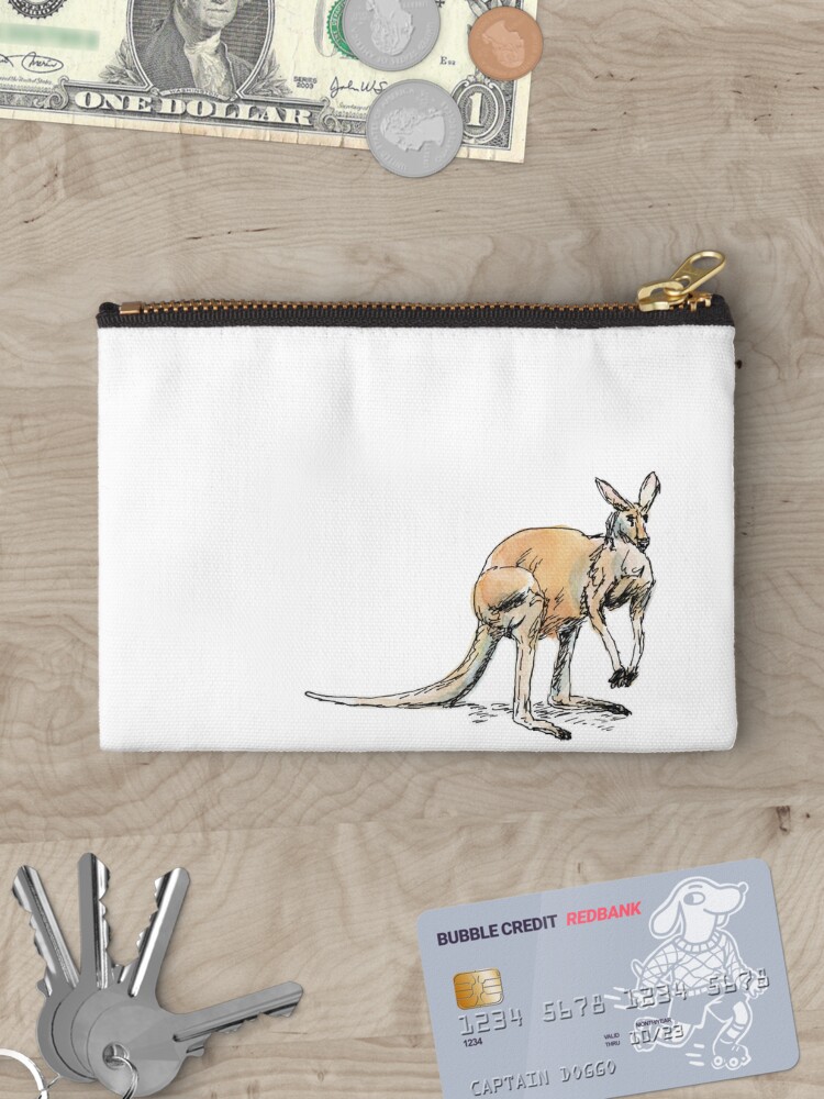Thumbnail 3 of 4, Zipper Pouch, Kangaroo-in-waiting designed and sold by dmtab.