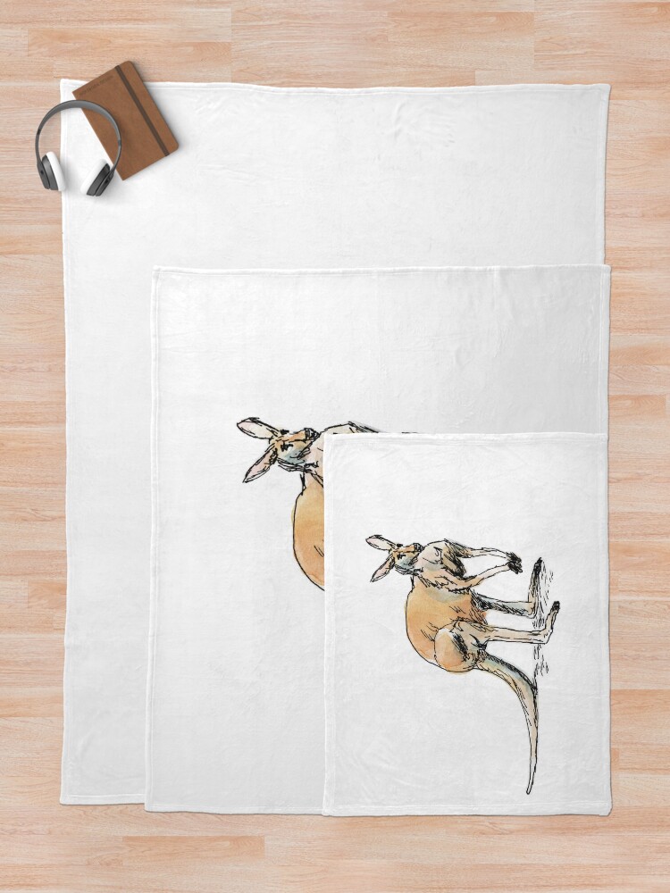 Alternate view of Kangaroo-in-waiting Throw Blanket