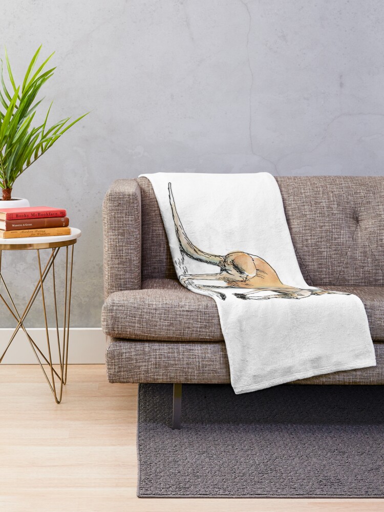 Alternate view of Kangaroo-in-waiting Throw Blanket
