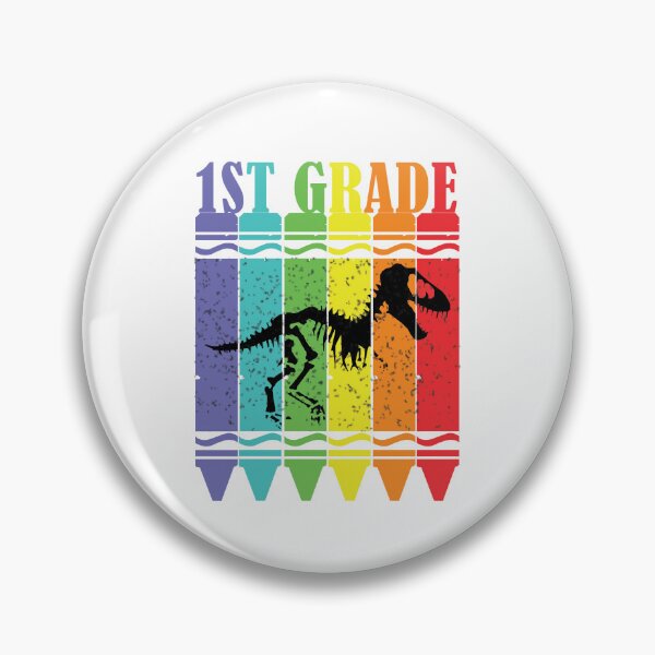 Item preview, FIRST GRADE DINOSAUR WITH RAINBOW PENCILS FOR CHILDREN designed and sold by DeliveryGeorge.