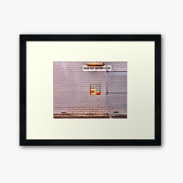 Please keep driveway clear Framed Art Print
