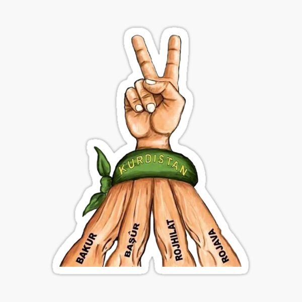 "KURDISTAN,BAKUR,BASHUR,ROJAVA,ROJHILAT" Sticker for Sale by ...