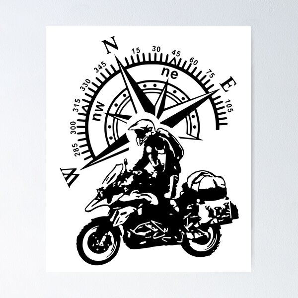 Item preview, Adventure 1200 GS Motorbike Funny Mountain Adventure 1250 GS Motorcycle Travel Compass  designed and sold by Vrabis.