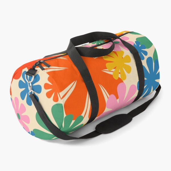 Item preview, Retro 60s 70s Aesthetic Floral Pattern in Rainbow Pop Colours designed and sold by kierkegaard.