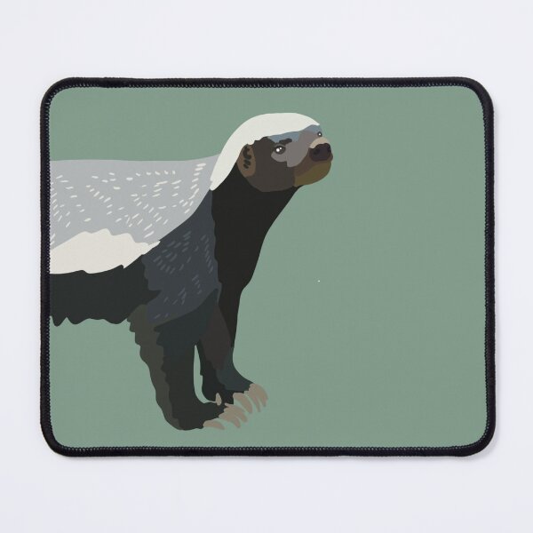 Item preview, H is for Honey Badger,Honey Badger Illustration – Fierce Wildlife Art for Animal and Nature Lovers designed and sold by PrettylittlepastelUk.