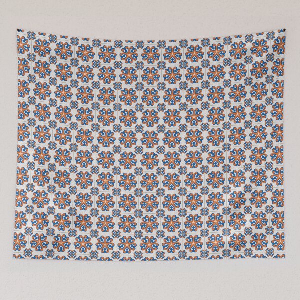 Item preview, Blue and red flower pattern designed and sold by arkantus.