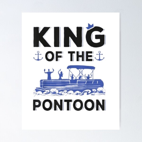 Personalized Pontoon Boat Couple Poster, Lake House Pontoon Boat Poster