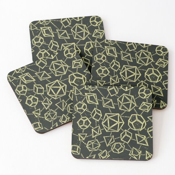 Item preview, Woodblock Dice - black & gold designed and sold by Rachel Quinlan.