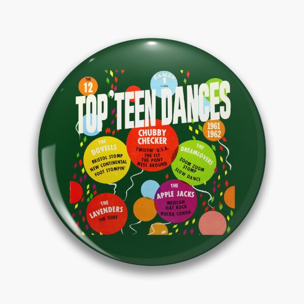 Item preview, THE 12 TOP TEEN DANCES - RECORD SLEEVE designed and sold by ThrowbackAds.