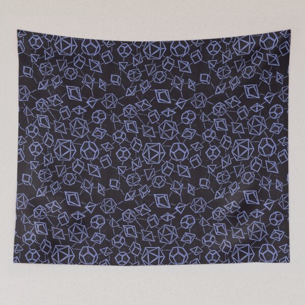 Item preview, Woodblock Dice - black & blue designed and sold by Rachel Quinlan.
