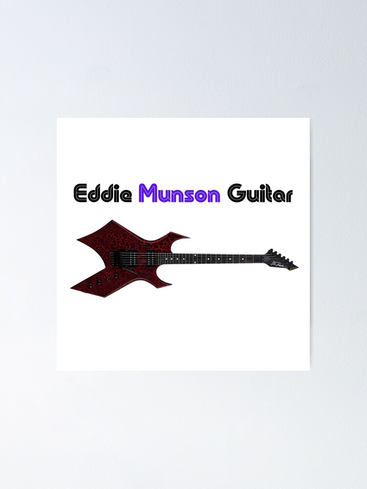 "Eddie Munson Guitar" Poster for Sale by rajnagar1107 Redbubble