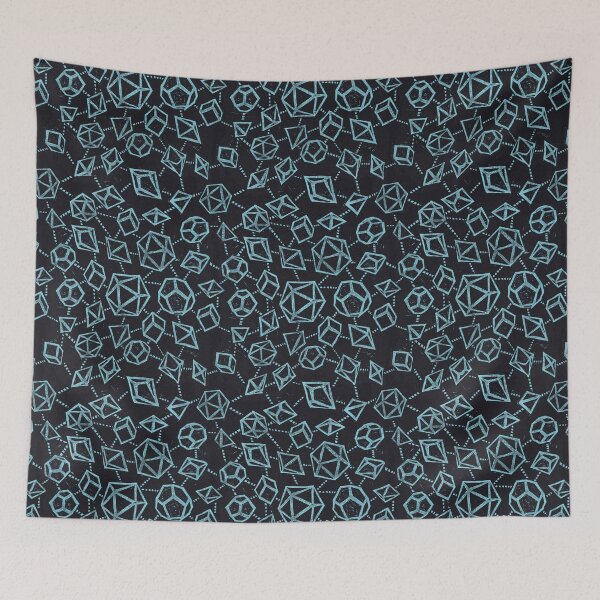 Item preview, Woodblock Dice - black & teal designed and sold by Rachel Quinlan.