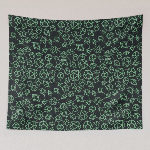 Item preview, Woodblock Dice - black & green designed and sold by Rachel Quinlan.
