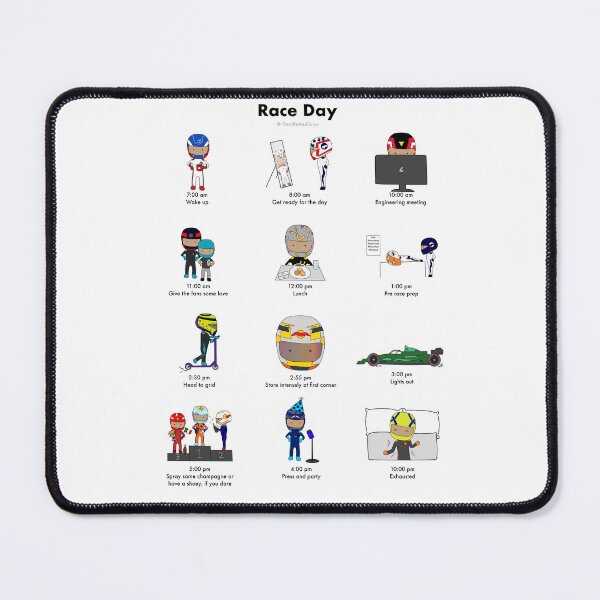 Item preview, Day in the Life of an F1 Driver - DoodleAndDrive designed and sold by DoodleAndDrive.