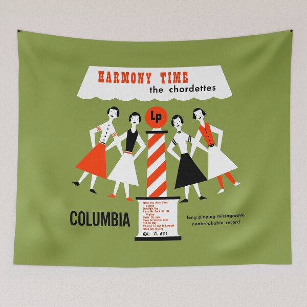 Item preview, CHORDETTES HARMONY TIME - RECORD SLEEVE designed and sold by ThrowbackAds.
