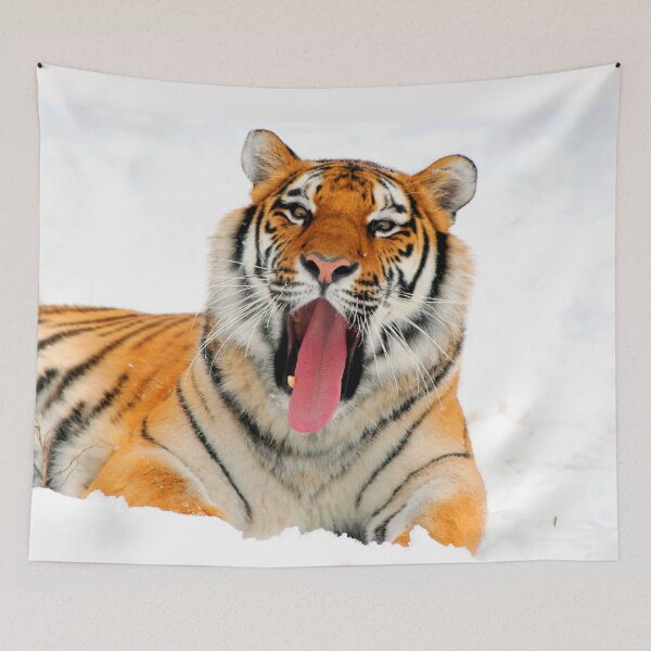 Item preview, ANIMALS #43 - Yawning Tiger in Snow designed and sold by DEL-Productions.