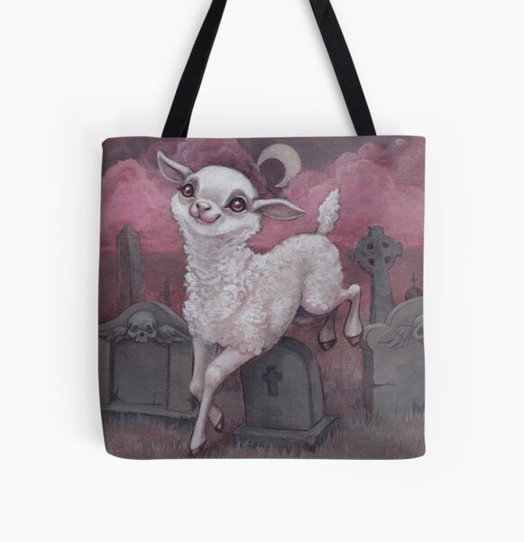 Someone is Frolicking Over My Grave All Over Print Tote Bag