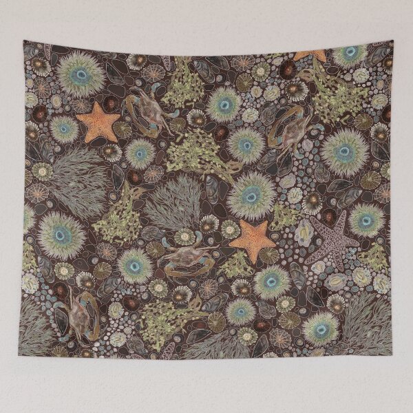 Item preview, Tidal Adventure - red background designed and sold by Rachel Quinlan.
