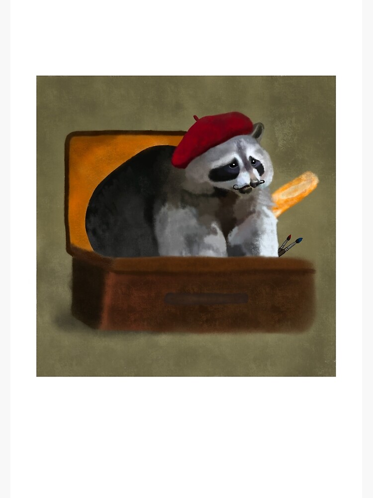 "French raccoon " Poster for Sale by Neasart Redbubble