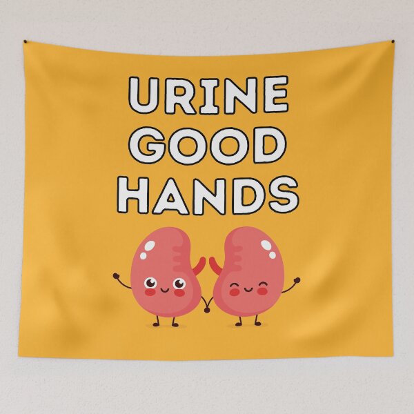 Item preview, Urine Good Hands Kidney Care Pun designed and sold by Caregiverology.