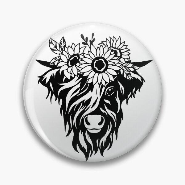 Item preview, Highland Cow Floral designed and sold by Uncommon Tee.