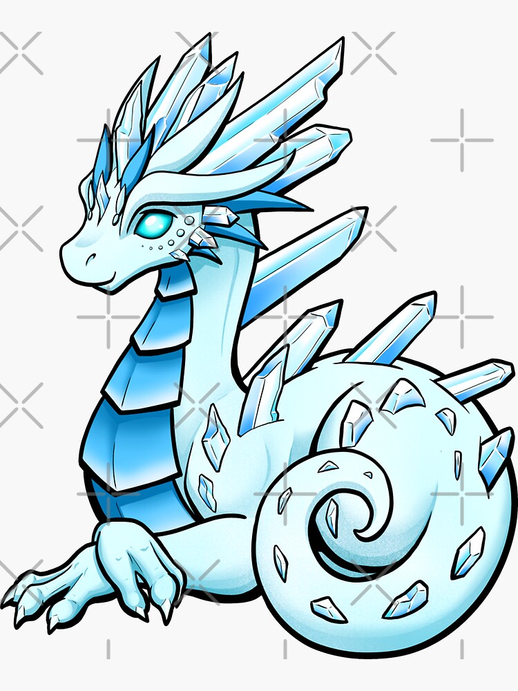 "Ice Crystal Dragon" Sticker for Sale by bgolins | Redbubble