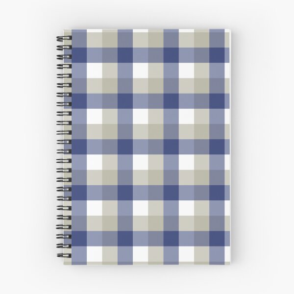 Item preview, Gingham Plaid Pattern (navy blue/tan/white) designed and sold by Design Minds Boutique.