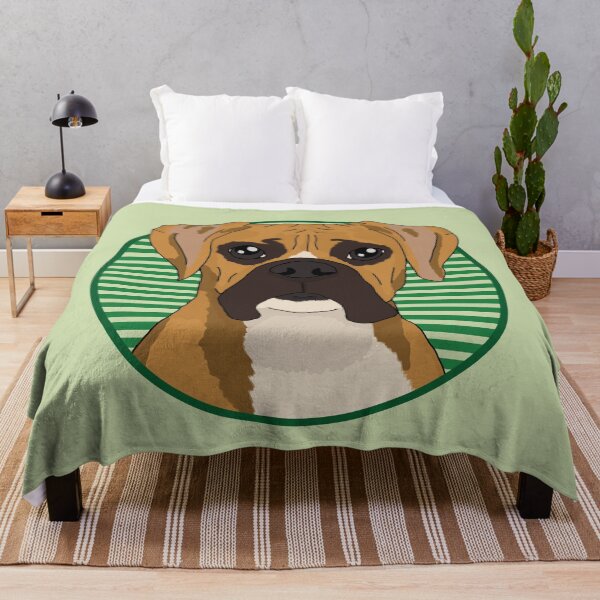 Item preview, Boxer dog w/ Green stripped circle designed and sold by AdoptNFTPets.