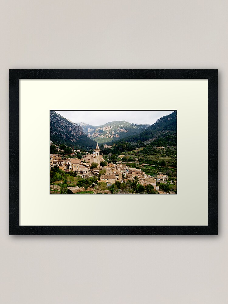 Alternate view of Spanish town of Valdemossa in Mallorca Framed Art Print
