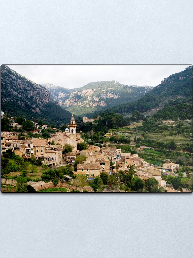 Alternate view of Spanish town of Valdemossa in Mallorca Metal Print