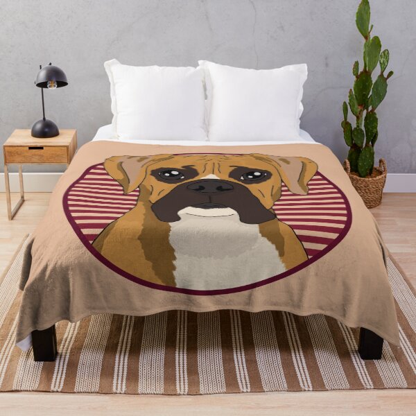 Item preview, Boxer dog w/ Red stripped circle designed and sold by AdoptNFTPets.