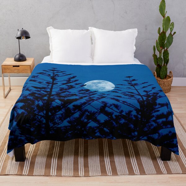 Item preview, Two Evergreen Trees Night Full Moon designed and sold by Anna Lemos.
